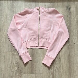 Lululemon Scuba Full Zip Cropped Hoodie Color -Strawberry Milkshake